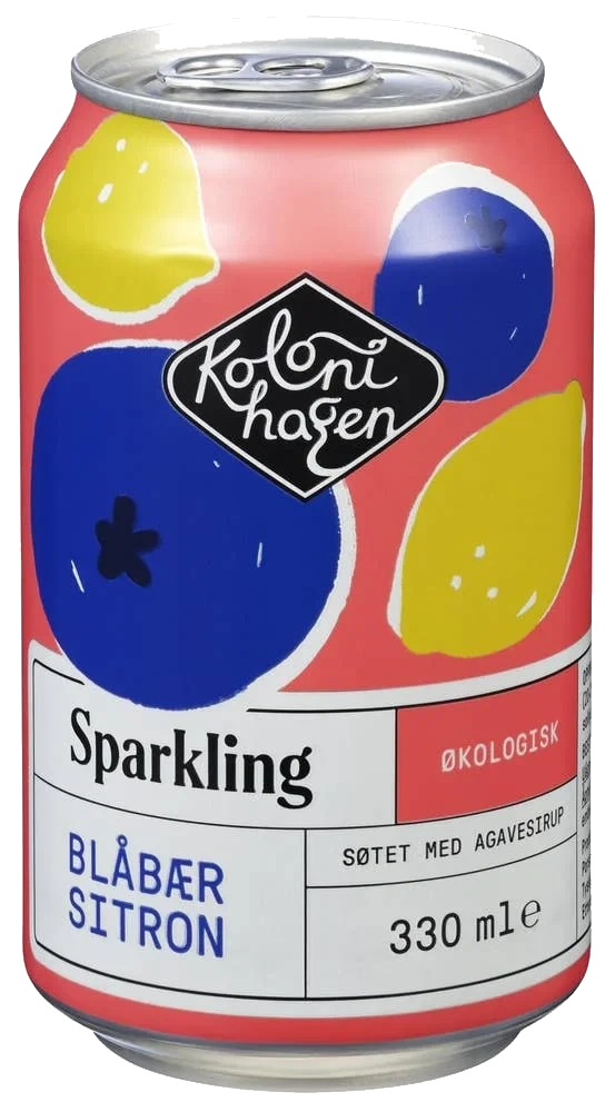 Økologisk Sparkling blåbær og sitron