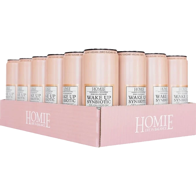 Energidryck Wake Up Synbiotic Pink Grapefruit 24-pack