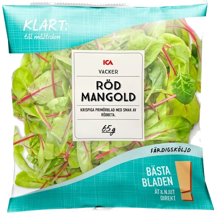 Finbladig röd mangold Sköljd 65g 1 ICA