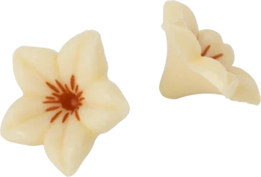 Sjokoladepynt Hvit Blomst 30mm