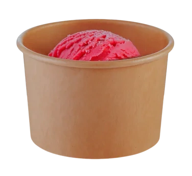 Isbeger / Matbeger brun papp 160ml , 50 stk