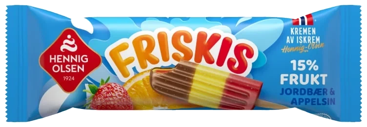 Friskis Jordbær&App.90ml Hennig-Olsen