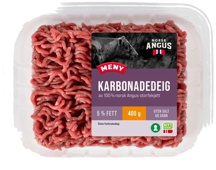 Karbonadedeig Angus 5% 400g Meny