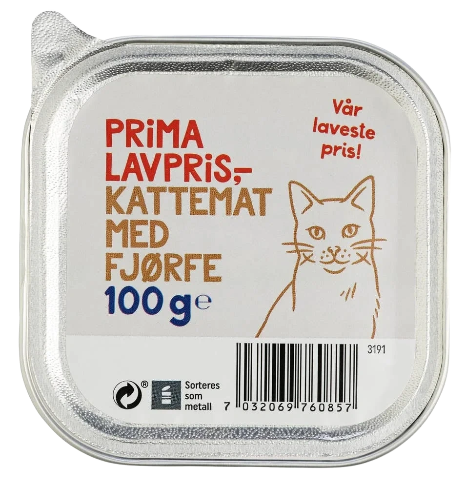 Kattemat med fjærkre 100 g