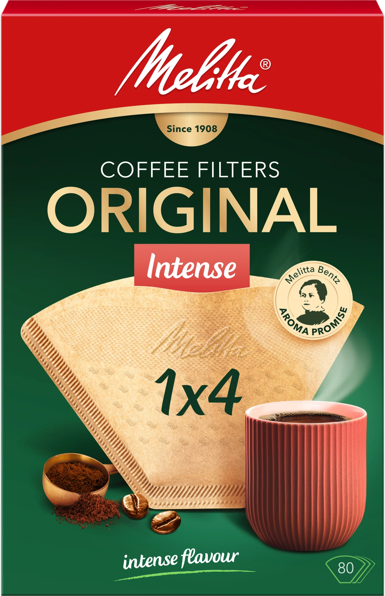 Kaffefilter Gourmet Intense 1x4 80-pack