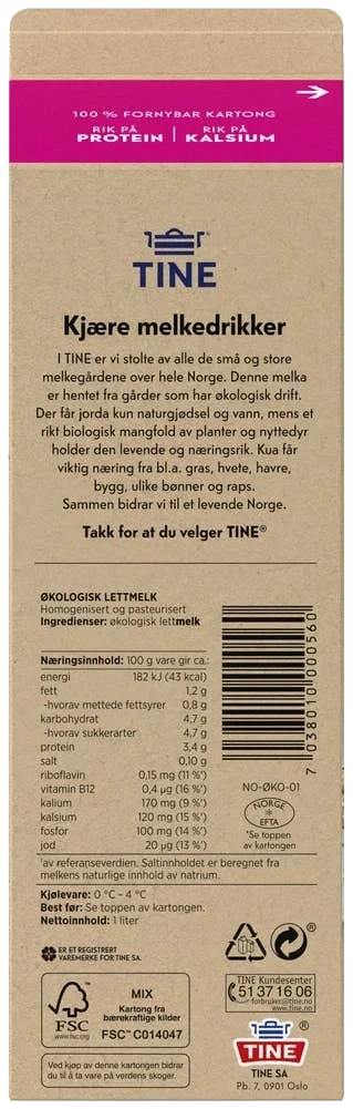 Økologisk lettmelk