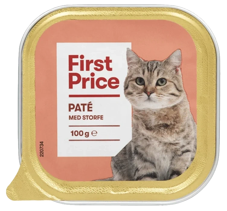 Våtfor til Katt Pate m/Okse 100g First Price