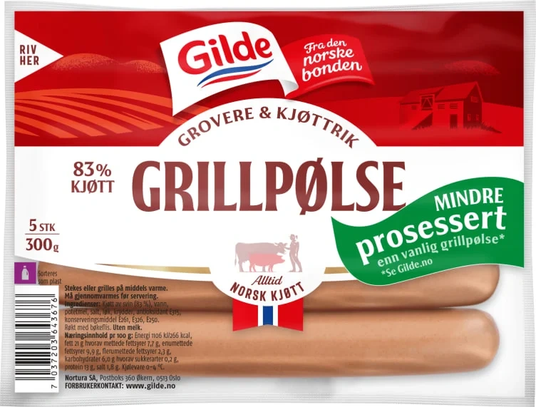 Grovere Grillpølser 300g Enh