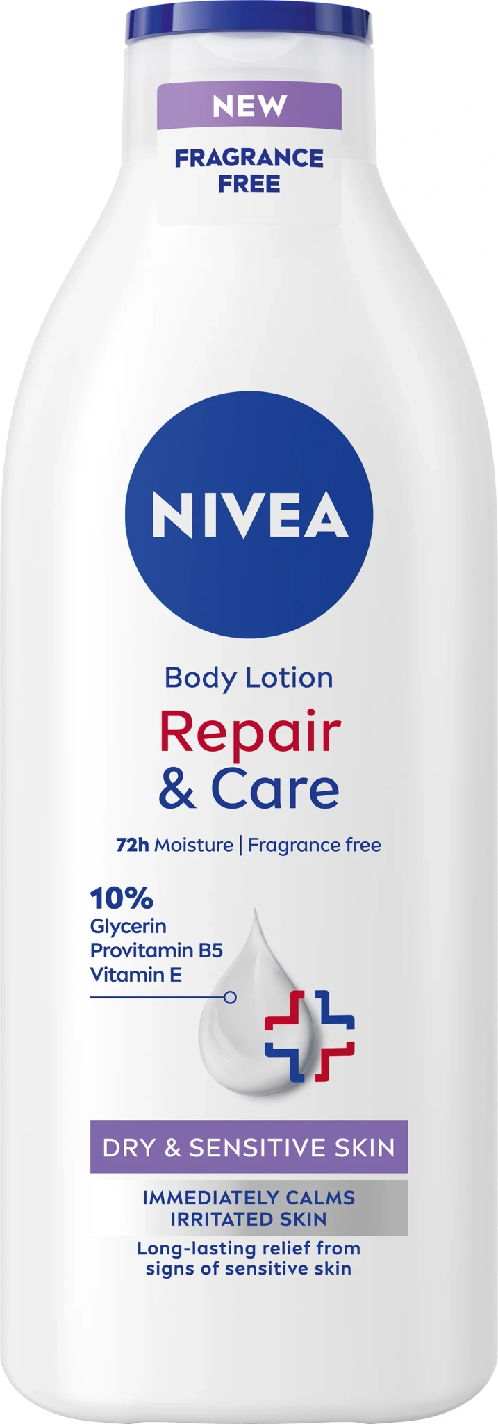 Nivea Body Lotion Repair & Care Fragrance Free 400 ml