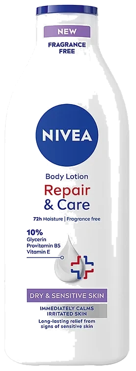 Nivea Body Lotion Repair & Care Fragrance Free 400 ml