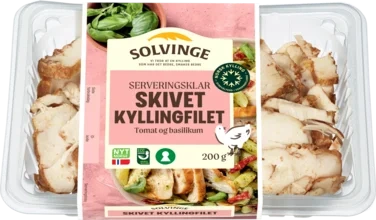 Skivet Kyllingfilet Soltørket Tomat og Basilikum 200g