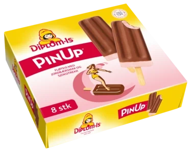 Diplom-is Pinup Jordbær 8stk