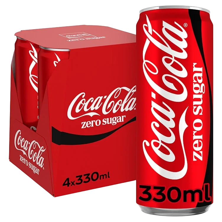 Coca-Cola Zero Sugar 0,33lx4 boks