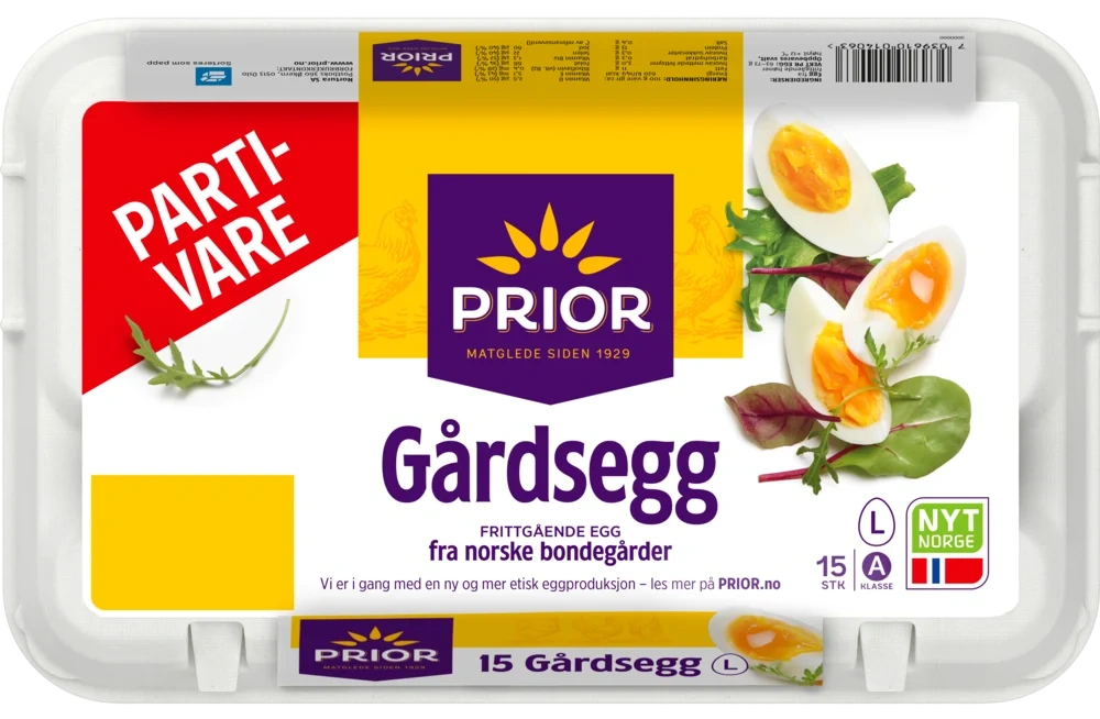 Gårdsegg Frittgående L 15 stk