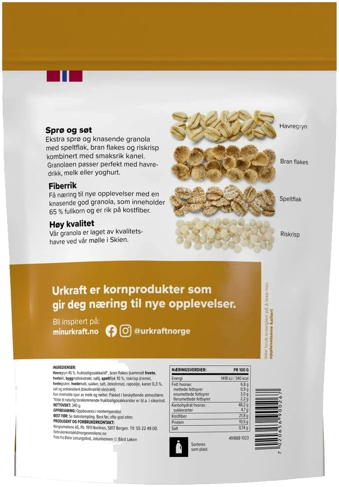 Havregranola spelt og kanel