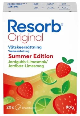 Resorb Væskeerstatning Jordbær-lime 90g
