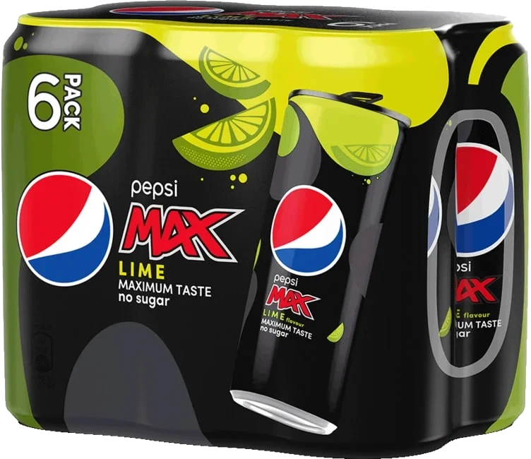 Pepsi Max Lime 0,33lx6 boks Sleek