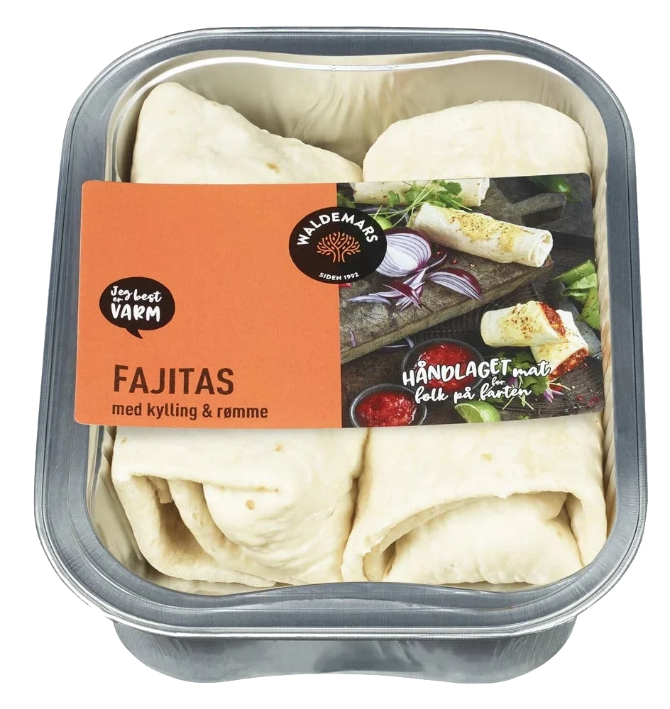 Fajitas med kylling og rømme