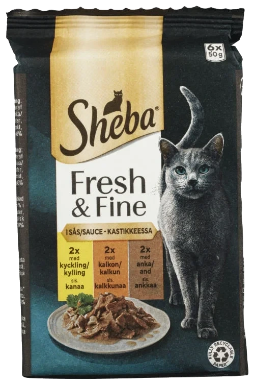 Kattmat Fresh & fine i sås 6-pack