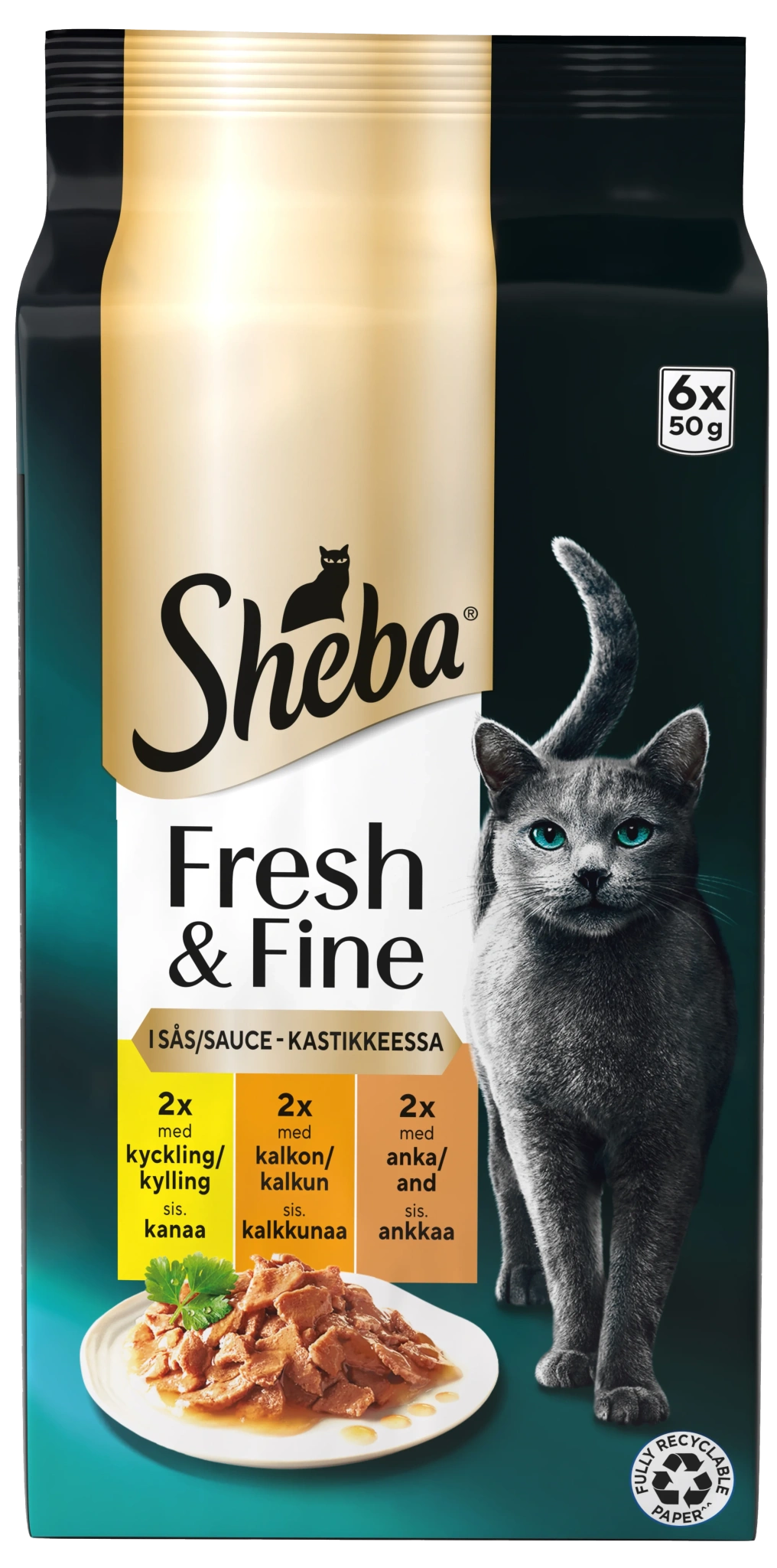 Kattmat Fresh & fine i sås 6-pack