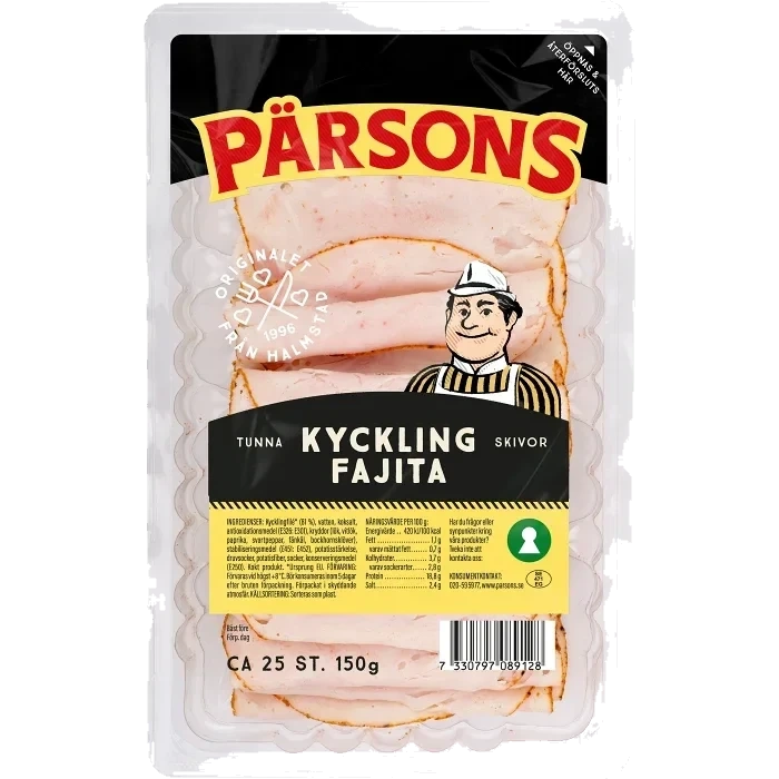 Kyckling Fajita Tunna Skivor 150g Pärsons