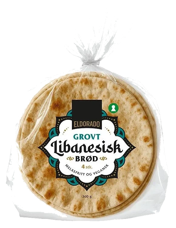 Libanesisk Brød Grov 4stk 341g Eldorado
