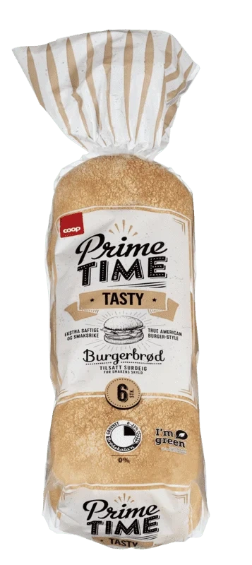 Coop Prime Time Tasty Burgerbrød 480g