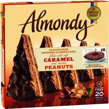 Mandelkake Karamell&Peanøt Opp.12stk