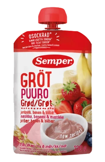 Semper Grøt Jordbær & Banan 120g