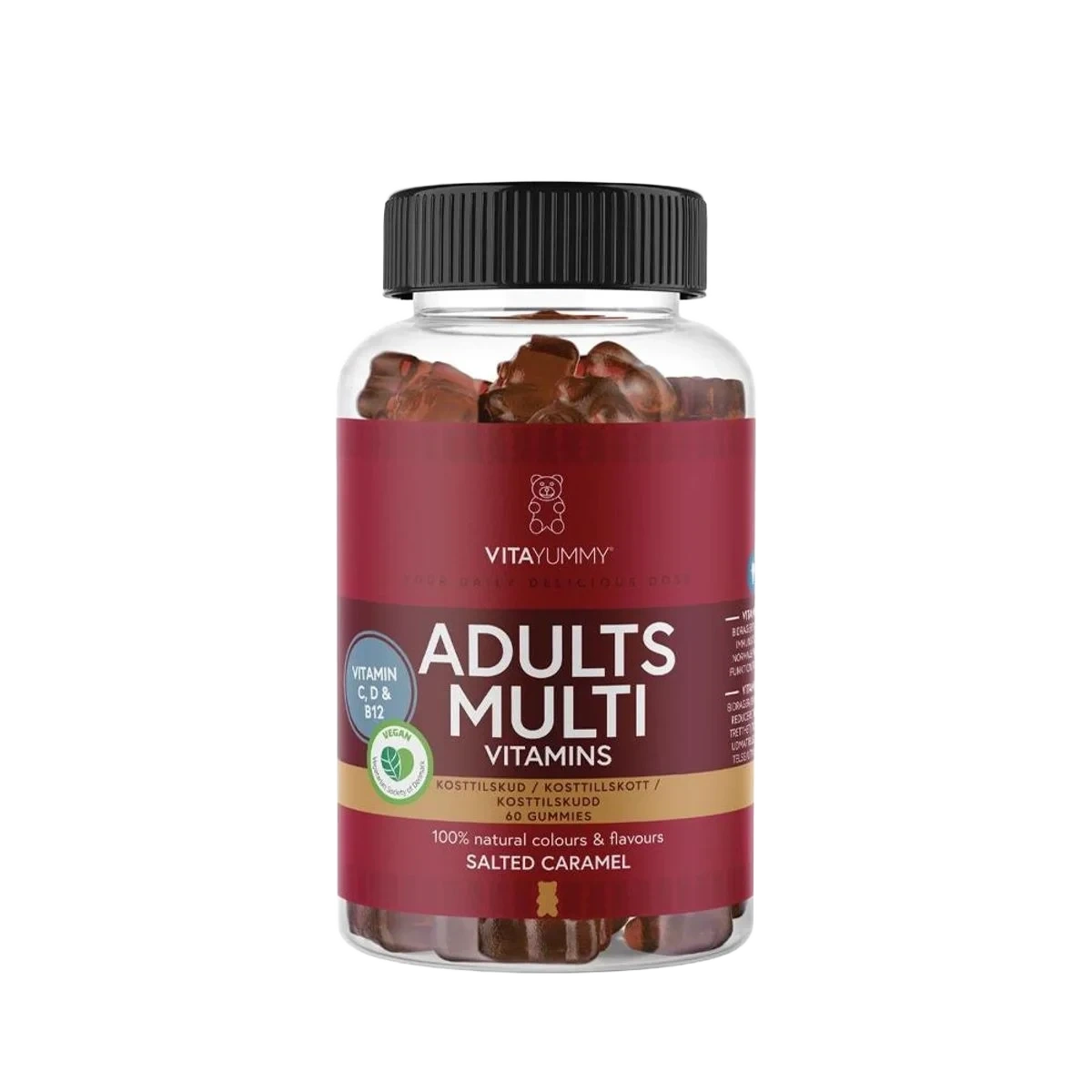 Kosttilskudd Adults Multi Vitamins 60stk - Salt Karamell