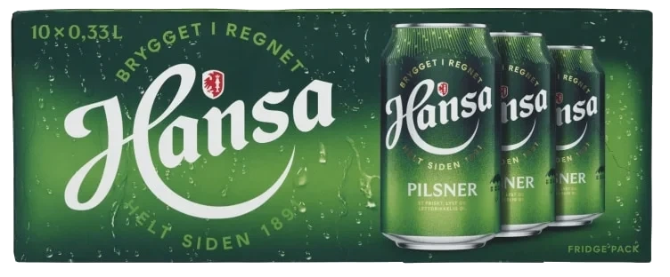 Hansa Pilsner 0,33lx10 boks