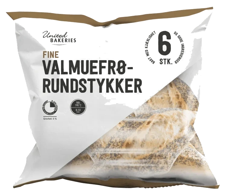 Gourmetrundstykker med Valmuefrø 6pk - Fk