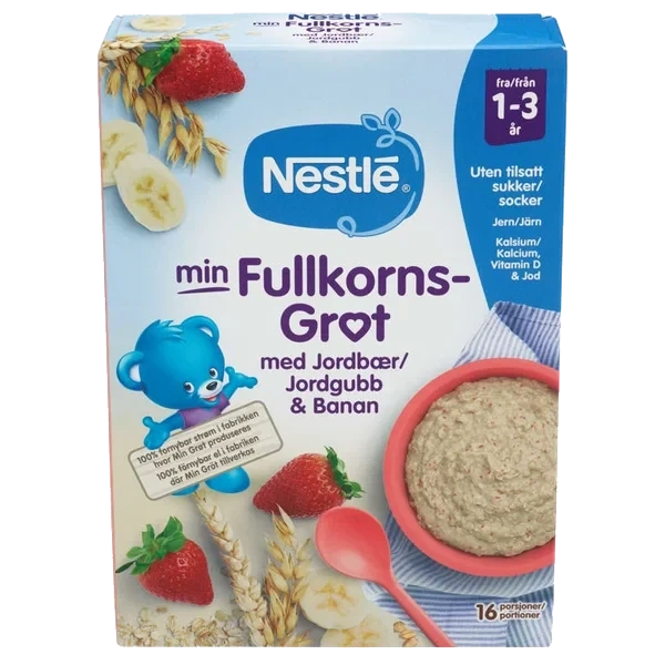 Min Fullkornsgrøt Jordbær&Banan 1-3 År