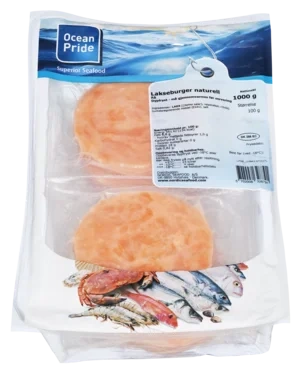 Ocean Pride Lakseburger Naturell, Rå 1000g