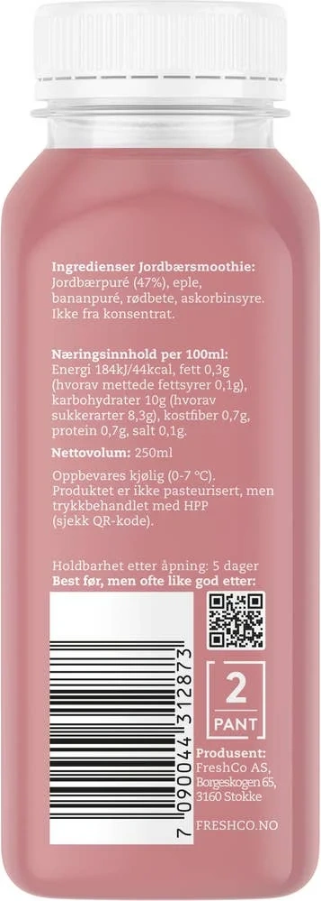 Kaldpresset Jordbærsmoothie