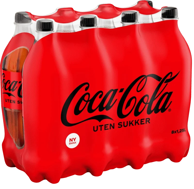 Coca-Cola Uten Sukker 8stk x 1,25l, 10l