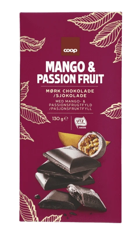 Coop Mørk Sjokolade med Mangofyll 130g