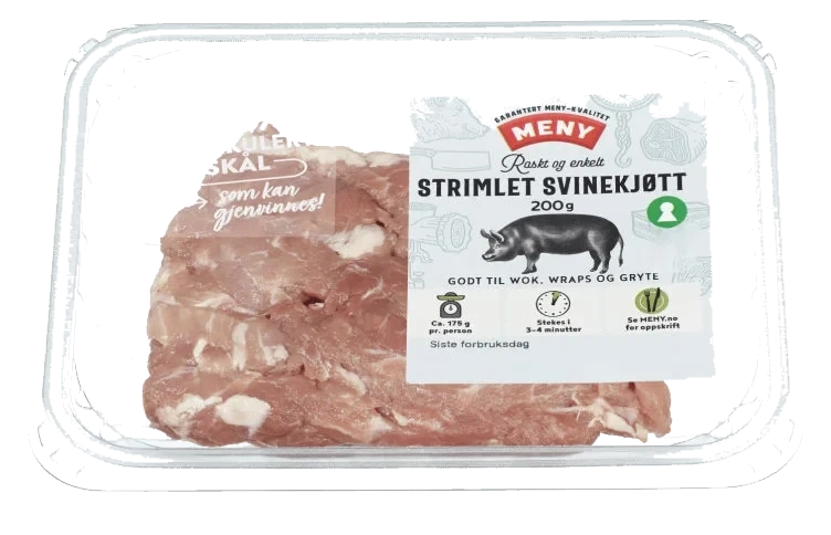 Svinestrimler 200g Meny