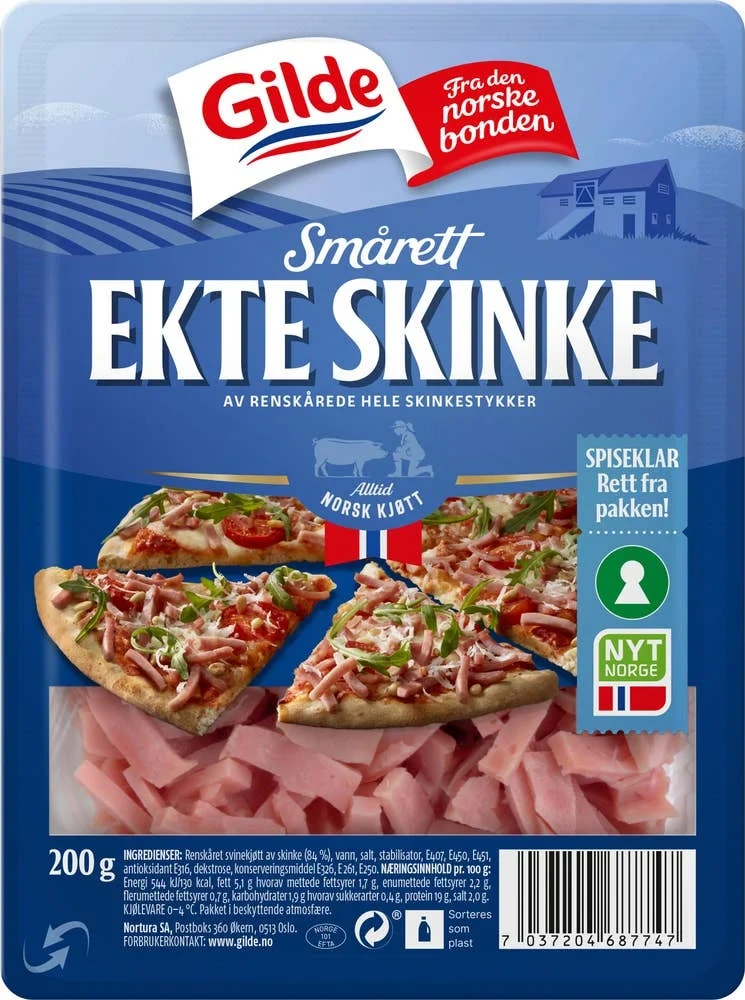 Smårettskinke strimlet