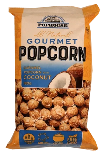 Caramel Popcorn M/Kokosnøtt 180g