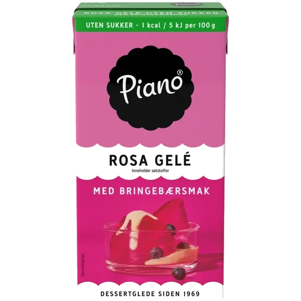 Piano Gelé Bringebærsmak uten 1/2l Tine