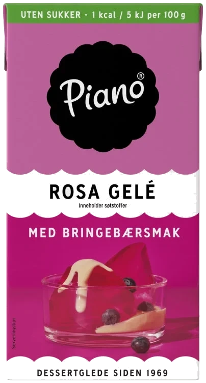 Piano Gelé Bringebærsmak uten 1/2l Tine