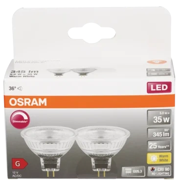 Led Lyspære Mr16 12v 35 36° Gu5.3 2700k Dim