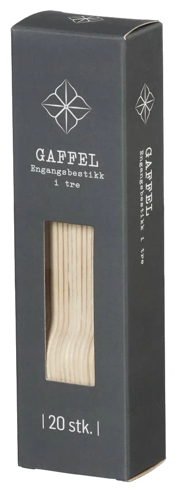 Engangsgafler av tre 20 stk, 20 stk
