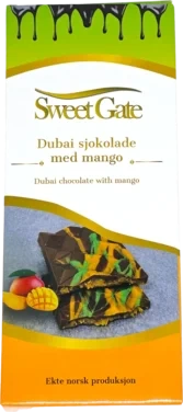 Dubai Sjokolade med Mango 80g X 24stk