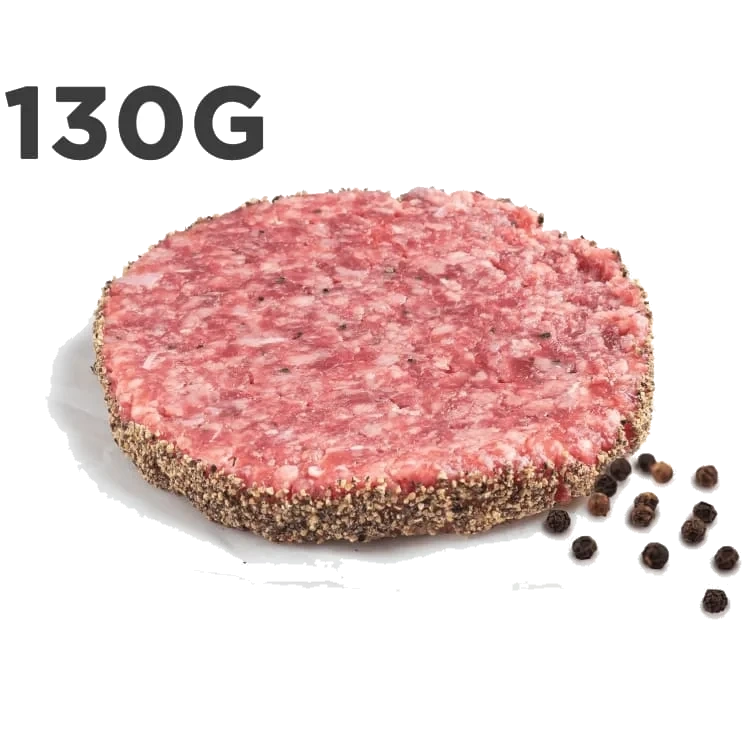 Angusburger m/Pepper Ca130g pr stykk