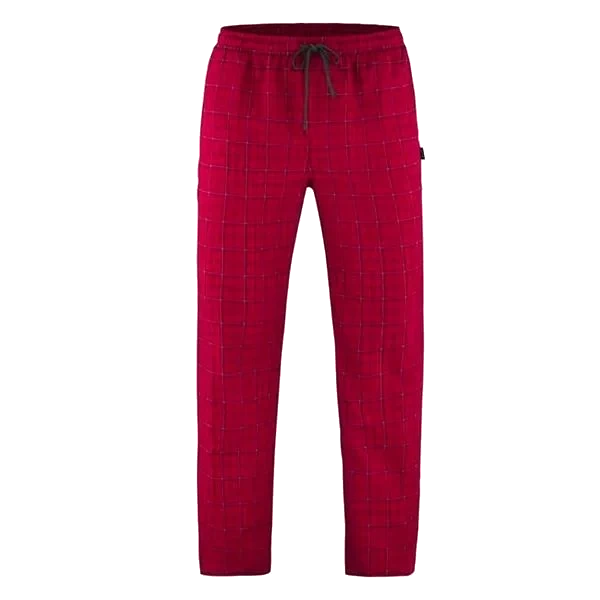 Pyjamasbukse i Bomullsflanell - Rød