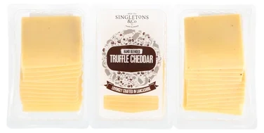 Cheddar Skivet m/Trøffel 1kg Singletons