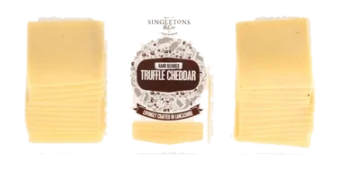 Cheddar Skivet m/Trøffel 1kg Singletons