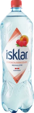 Isklar Sparkling Fersken&Bringebær 1,5l flaske